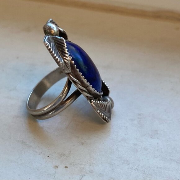 sterling lapis ring - Picture 5 of 15